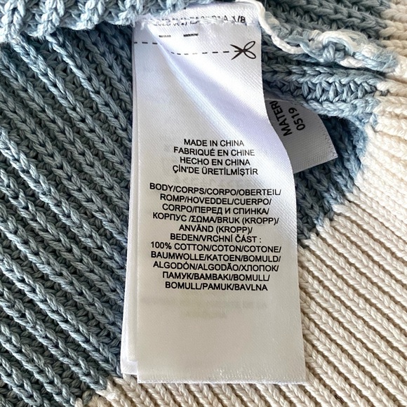 Lauren Ralph Lauren Blue and White Stripe Sweater Size M - Picture 9 of 9